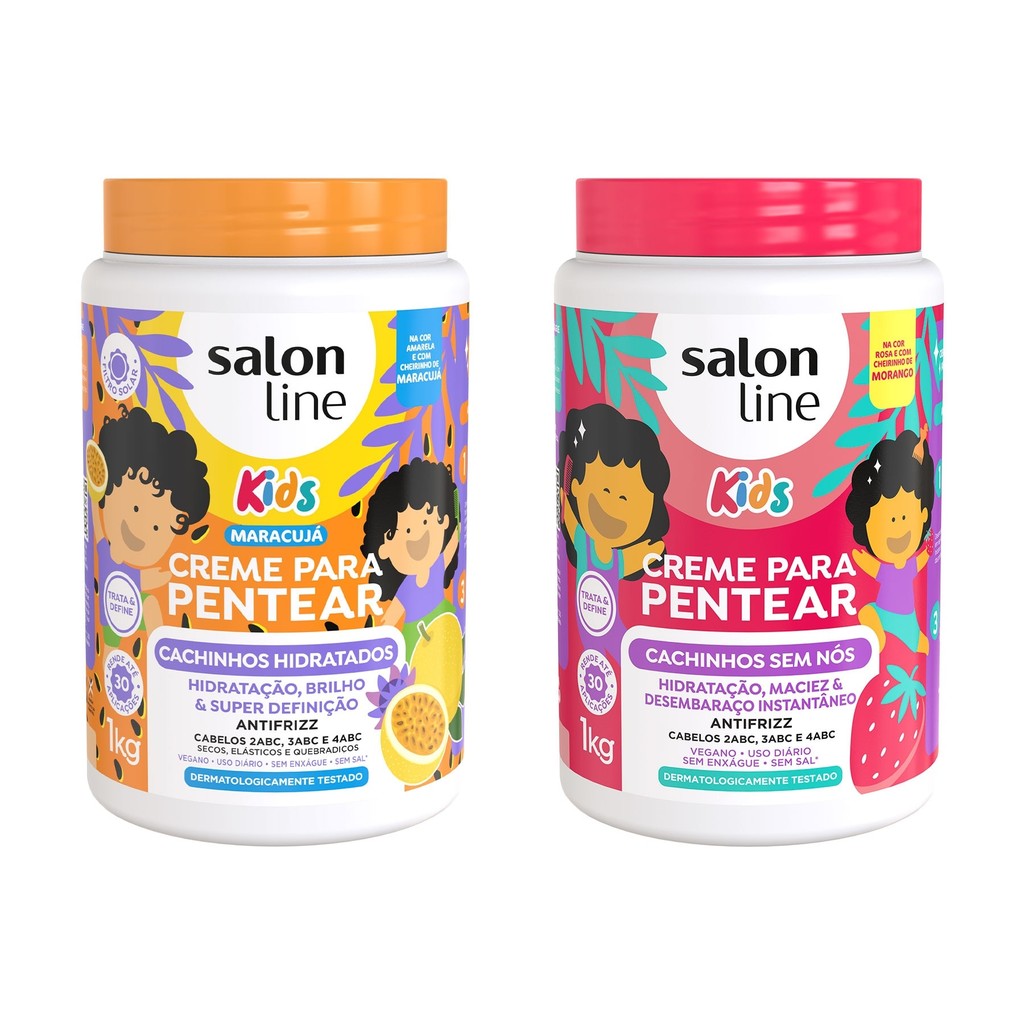 Kit Creme para Pentear Morango + Maracujá em Oferta na Shopee