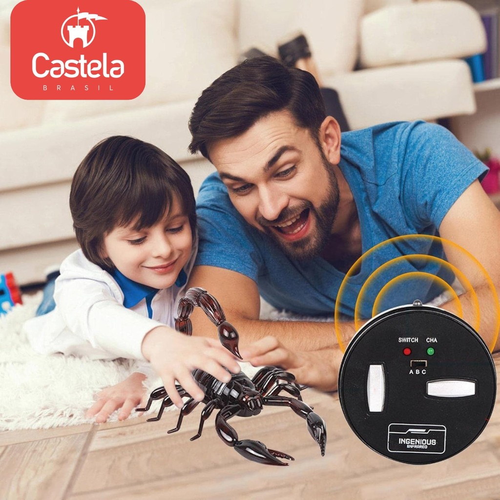 Detalhes do Brinquedo Escorpião De Controle Remoto Com Luz - Castela