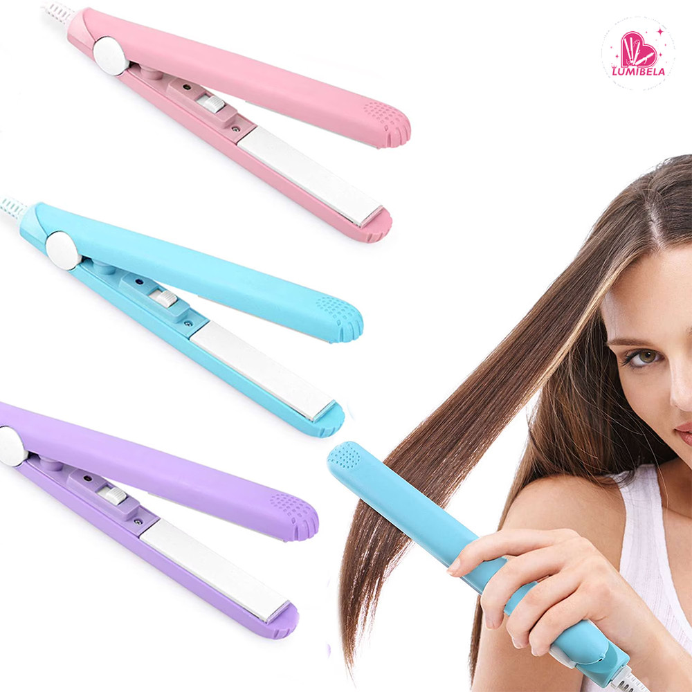 Mini Chapinha Prancha Portatil de Bolsa com Case Estojo Bivolt Profissional Cabelos Lisos Alisamento Cachos Ceramica