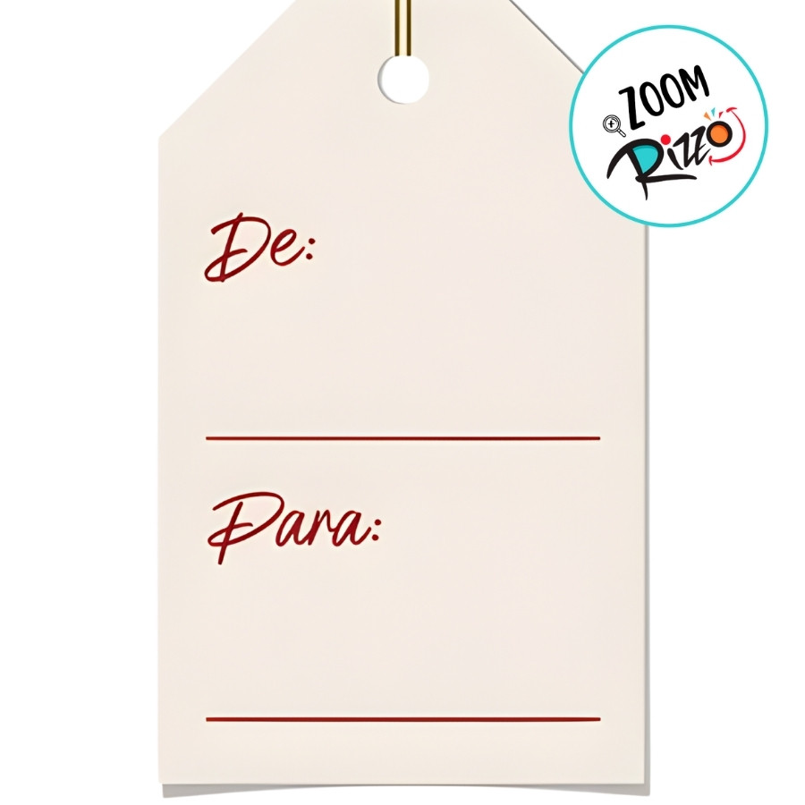Tags Decorativa de Natal - Desejos Natalinos - 8x5cm - 12 unidades - Cromus - Rizzo — imagem 2 de 2