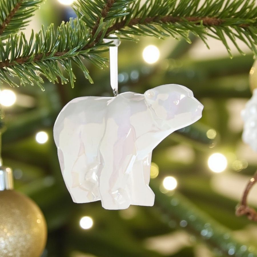 Enfeite Decorativo Para Pendurar de Natal - Urso Polar Branco - 5x3cm - 1 unidade - Cromus - Rizzo em Oferta na Shopee