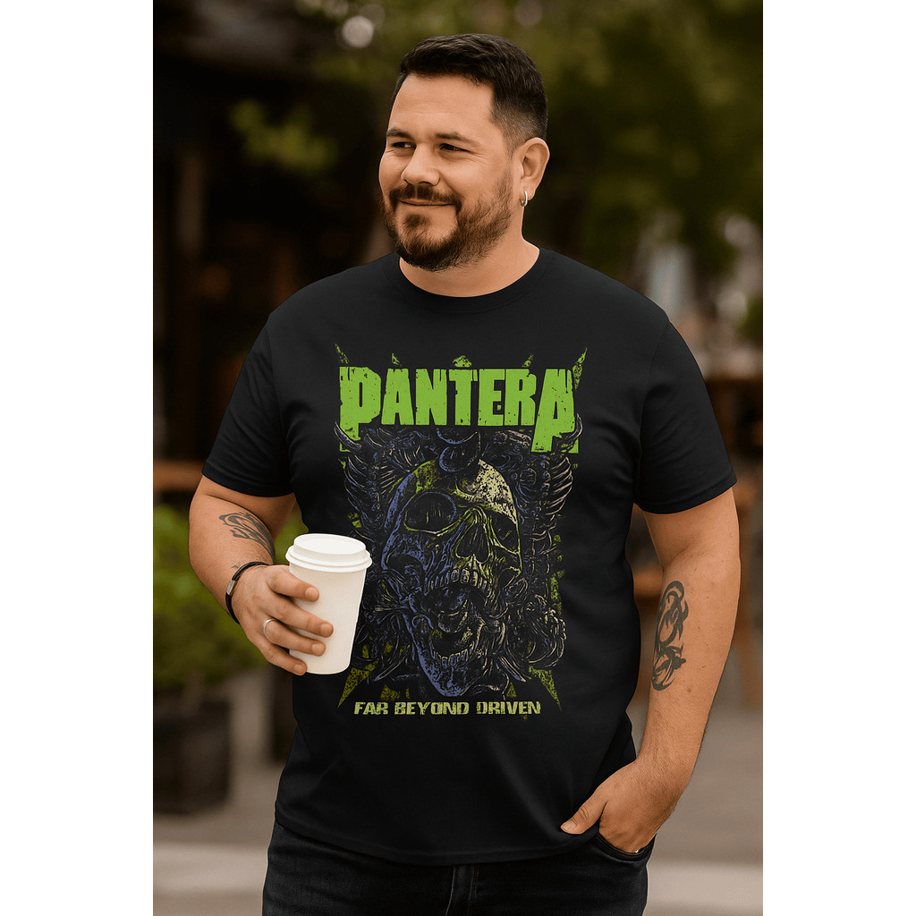 Camisetas Estampadas Pantera Verde Super Estilosas Banda de Rock Camisas Básicas Unissex - Envio Rápido - Mikko Shopp