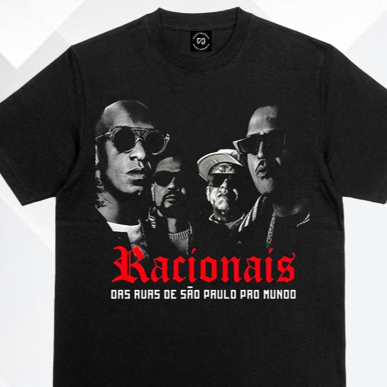 Camisa Masculina Racionais Mcs Rap Nacional Vida Loka Ruas de Sp