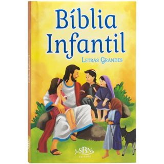 Bíblia Infantil Ilustrada Letras Grandes em Oferta na Shopee