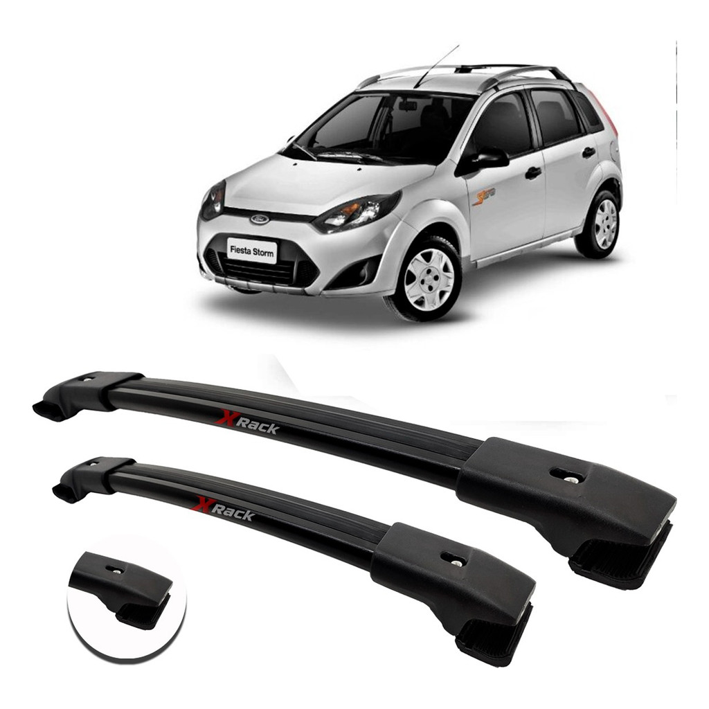 Travessa Larga Suporte Rack De Teto Ford Fiesta Trail 2006 A 2010 100% Alumínio