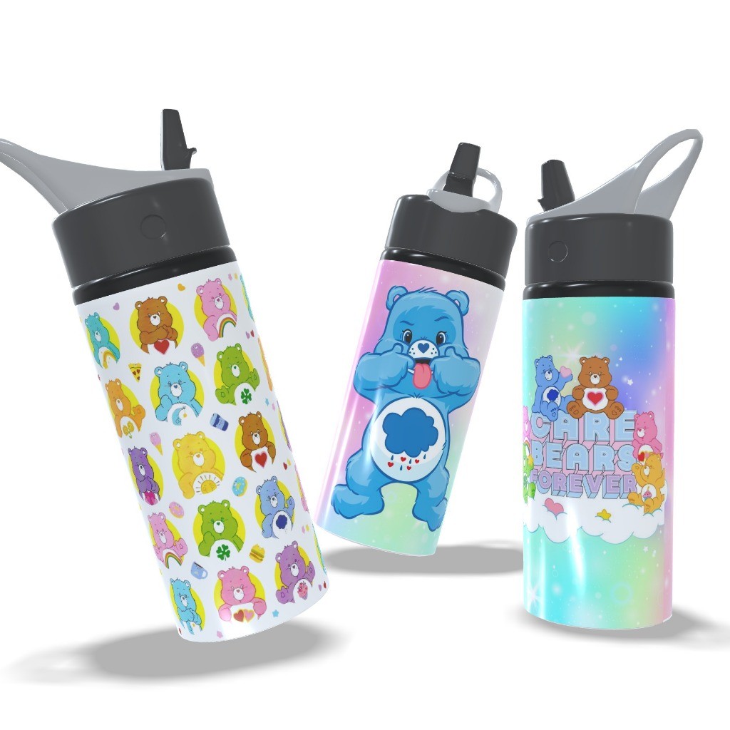 Garrafa Squeeze Ursinhos Carinhosos Personalizada Exclusiva  Alumínio Infantil Escolar em Oferta na Shopee