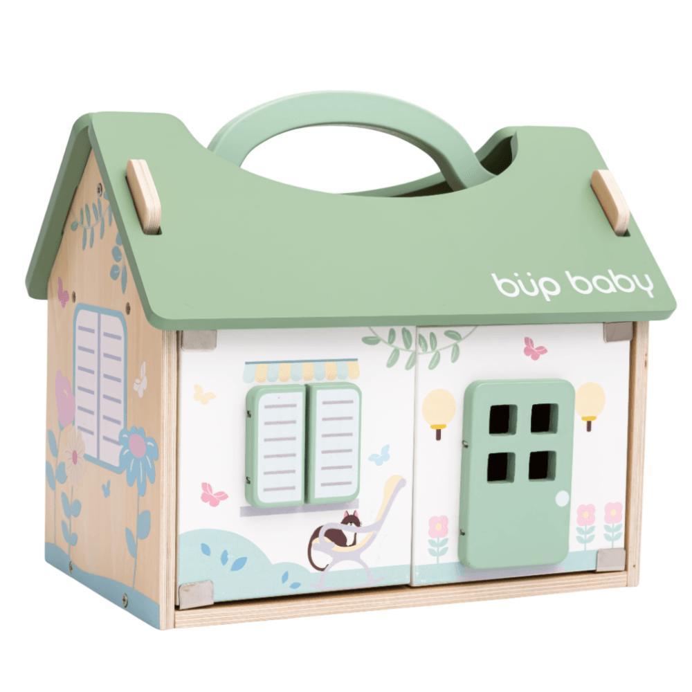Brinquedo De Madeira Casinha De Bonecas Verde Büp Baby