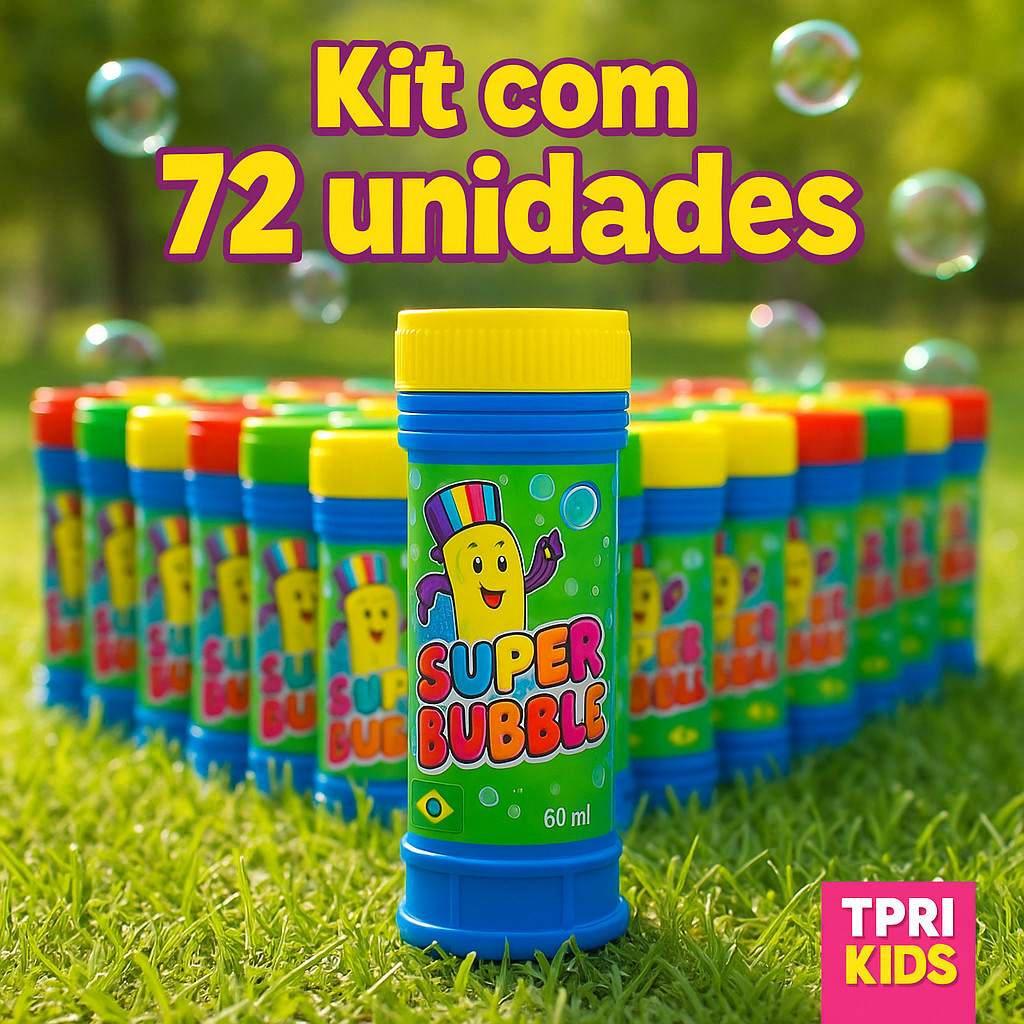 Kit 72 Bolha de Sabão Brinquedo Infantil Brinde Lembrancinha Festa Aniversário Escolar Junina Top 3