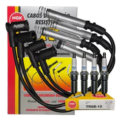 Jogo Cabos E Velas Fiesta 1.0 1.6 8v Zetec 1999 A 2014 Preto