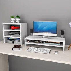 Suporte Base Para Monitor Organizadores Prateleira 100% Mdf Pronta Entrega - Envio imediato