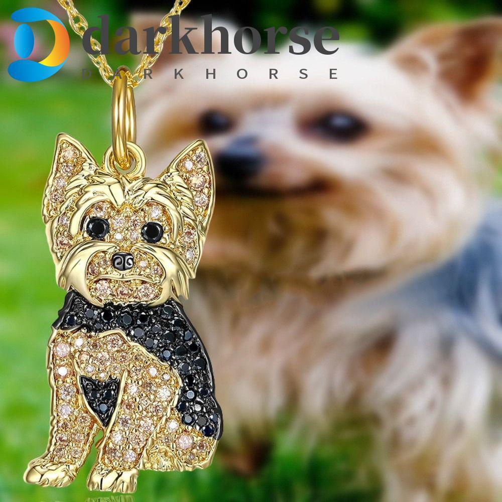 DARKHORSE Beagle Pingente , Buldogue Francês Shiba Inu Pet Filhote De Cachorro Colar , Strass Animal Poodle Cão