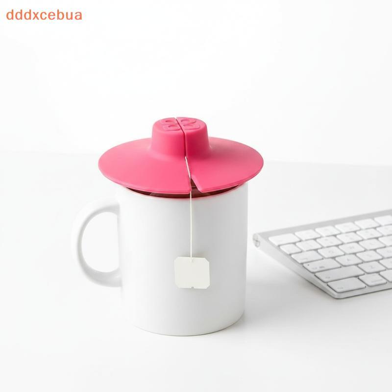 [dddxcebua] Suporte Para Saquinhos De Chá De Silicone Não Tóxico Com Alça Prática Espremedor Tampa De Caneca Conjunto Re