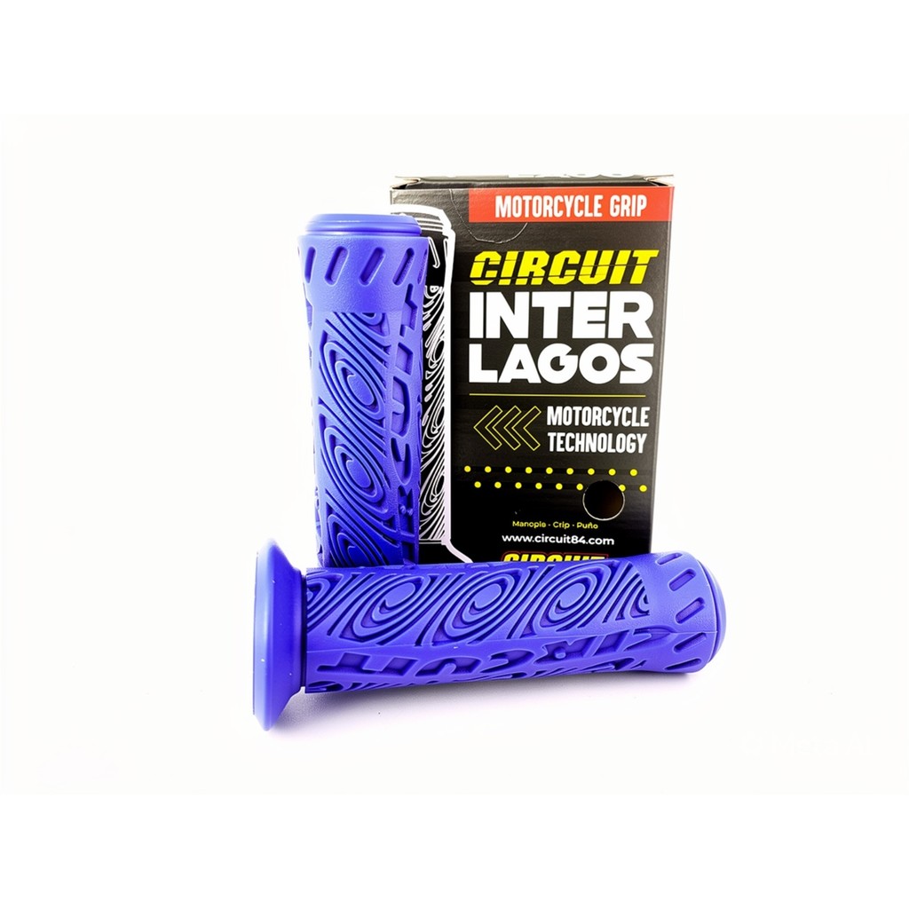 PAR DE MANOPLA CIRCUIT INTERLAGOS PLUS UNIVERSAL ( AZUL ) XRE / TITAN / FAN / START / FAZER / FACTOR