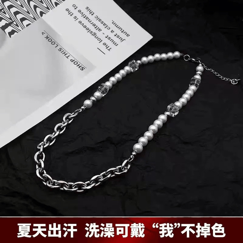 colar femenino colar Novo estilo colar de pérolas estilo masculino na moda luz luxo nicho colar feminino doce legal euro