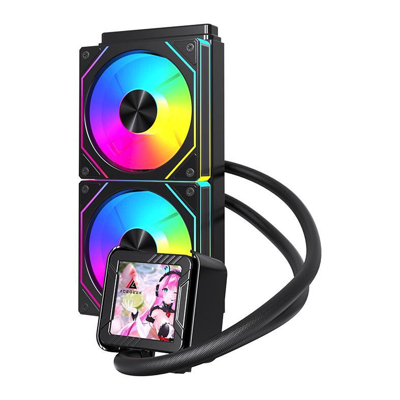Water Cooler Acegeek CryoScreen 240, ARGB, 240mm, Preto, AG-CRYOSCREEN240-BK · foto 2