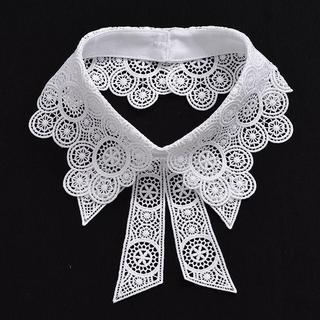 Gravata borboleta bordada camisa de renda gola falsa feminina Base de inverno estilo literário combinando suéter multius