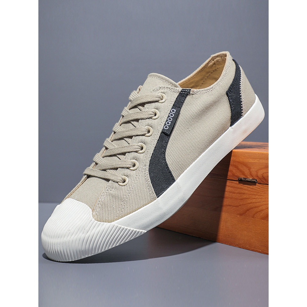 2026 novo estilo sapatos masculinos primavera respirável sapatos de lona casuais masculinos sapatos de fundo pla