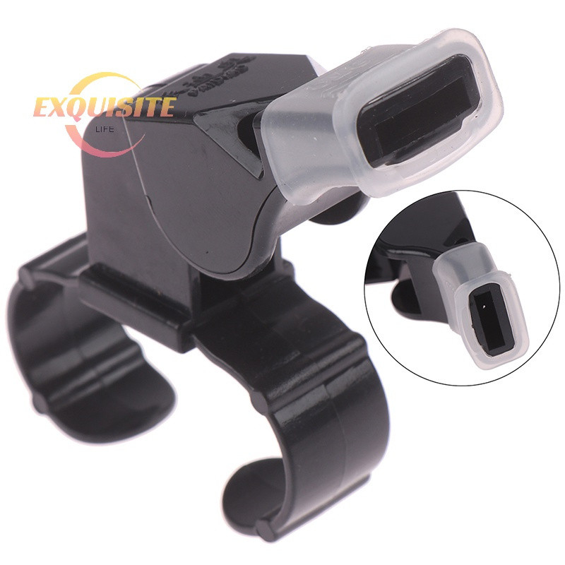 Apito de Plástico Preto para Esportes/Apito de Boca para Árbitros de Futebol WF8U