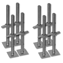 8X Sapata Em Aço Com Ajuste Andaimes Tubular 1 .1⁄4