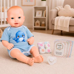 Bebê Reborn Realista Infantil Vinil Siliconado Com Chupeta