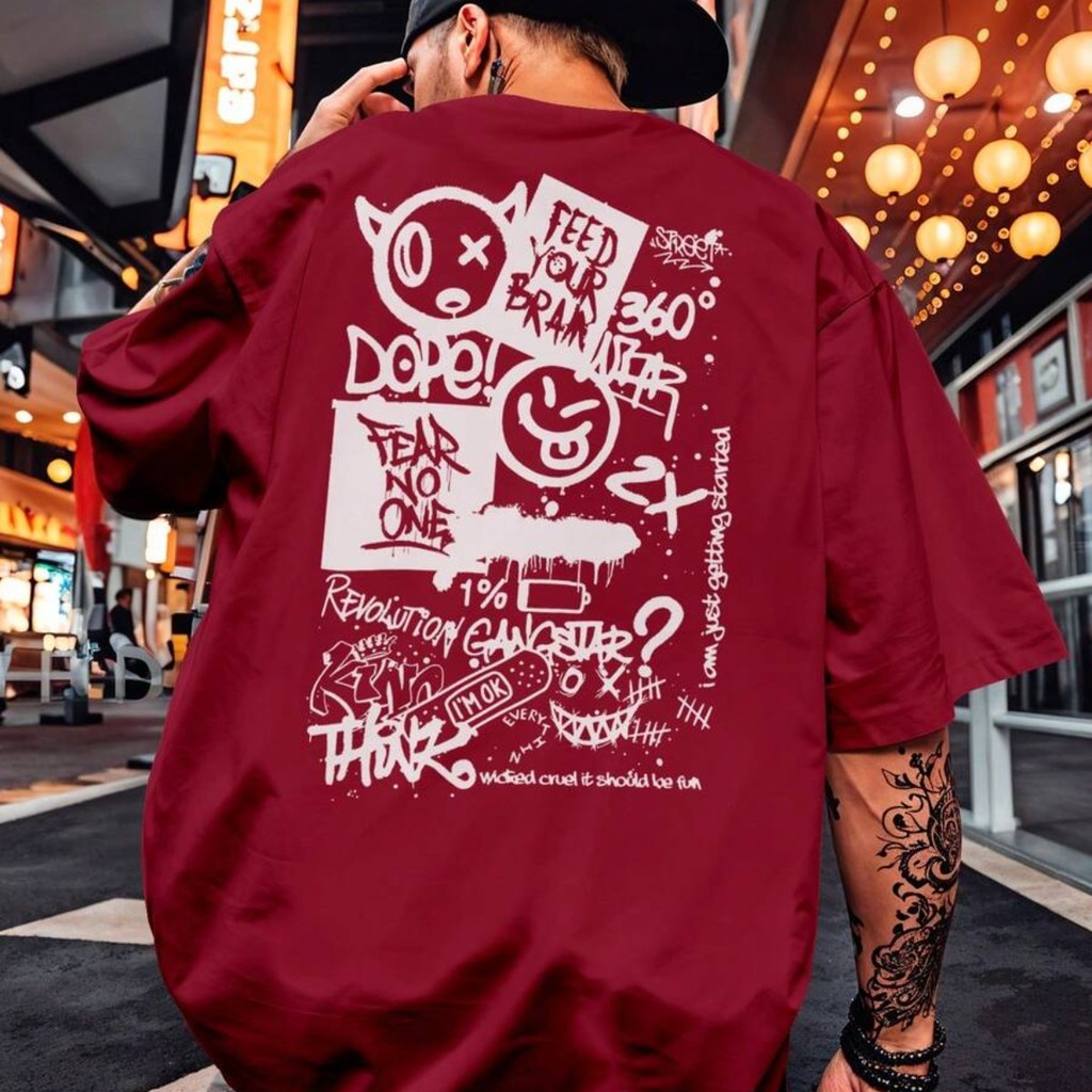 Camiseta Oversized Streetwear Estampa Graffite Urbano Skatista Estampada Moda Camisa