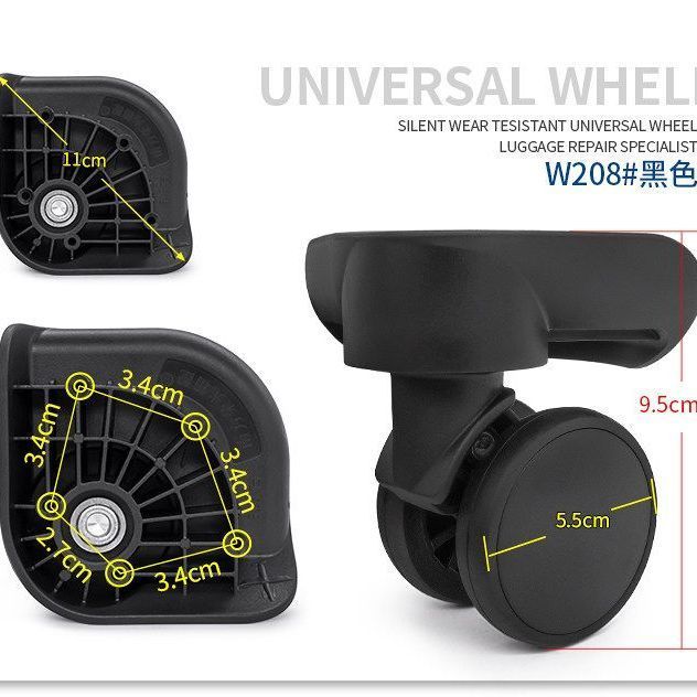 Rodas universais para bagagem de viagem, rodas para malas de rodinhas, bagagem Southern Rongguang com 618 acessórios, ro