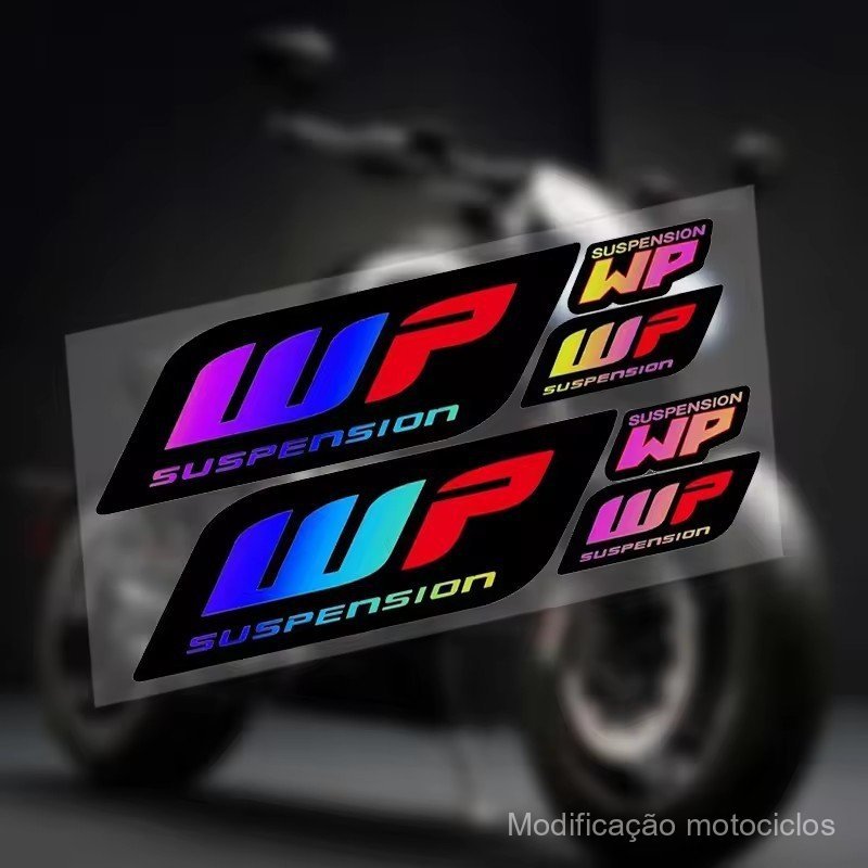 Adesivos coloridos a laser para capacetes de motocicleta, adesivos modificados para motocicletas