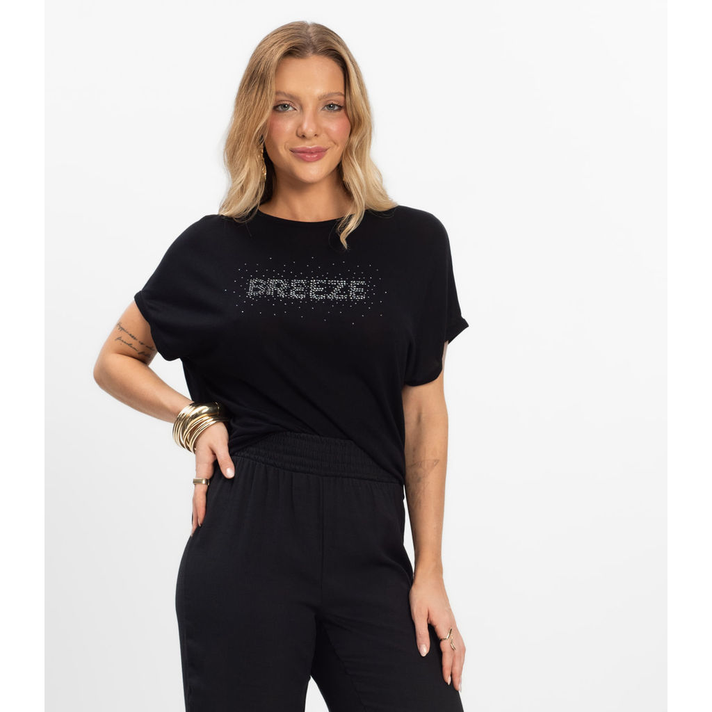 Blusa Feminina Visco Tricot Rovitex Preto