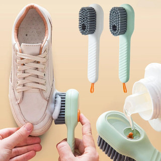 Escova para Sapatos com Dispensador Automático de Líquido, Escova de Limpeza com Cabo Longo, Ferramenta Doméstica de Cer