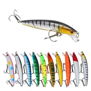 Kit 5/10 Iscas Artificiais Importadas 1/2 Meia Água de 9 cms e 8,5 gramas Pesca Tucunaré Traíra Dourado Robalo Black Bas