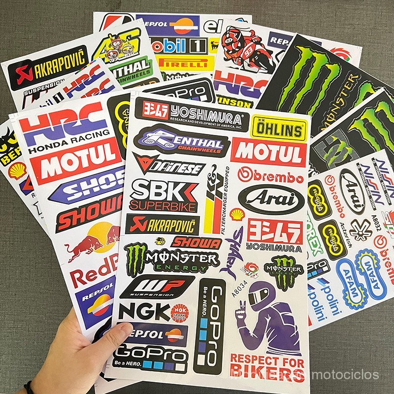 Adesivos para motocicletas, decalques para motocicletas, adesivos para capacetes Scorpio