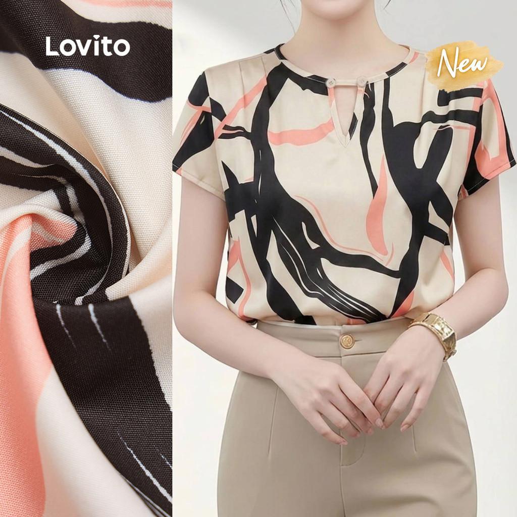 (New Arrival) Lovito Blusa Elegante Primavera/verão Feminina L198ED581