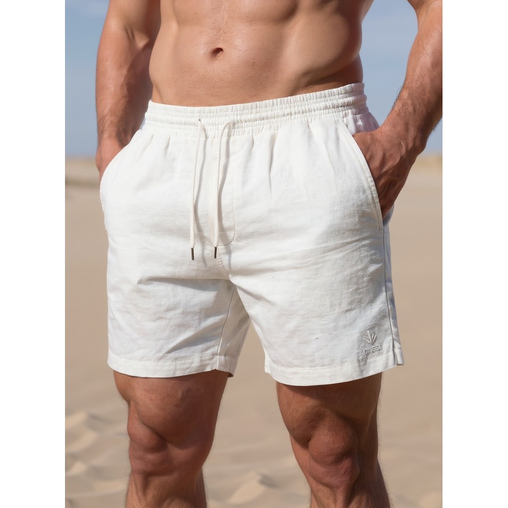 Kit 2 Bermudas Masculinas Linho Elastano Praiana Confortável Verão — Thigo Store