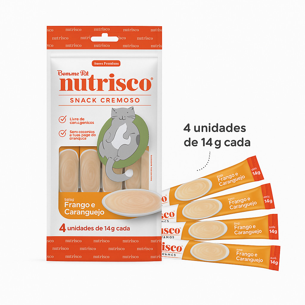 NUTRISCO (4 BISNAGAS DE14G) FRANGO E CARANGUEJO