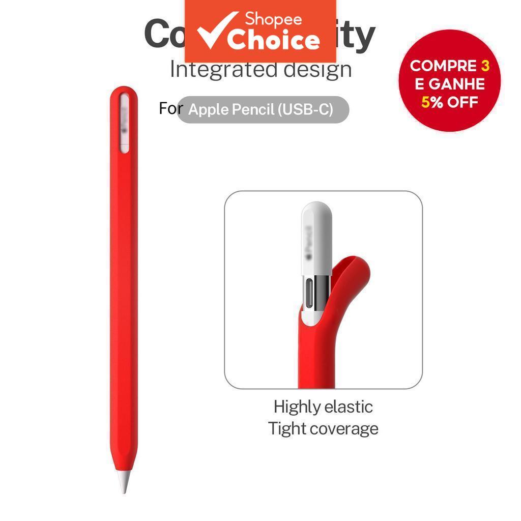  Capa de silicone ultrafina para Apple Pencil Pro & 2a Geração - Capa antiderrapante à prova de choque com decoração de