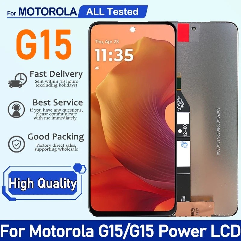 6.72 " Alta Qualidade Para Motorola Moto G15 Display LCD Tela De Toque Digitador