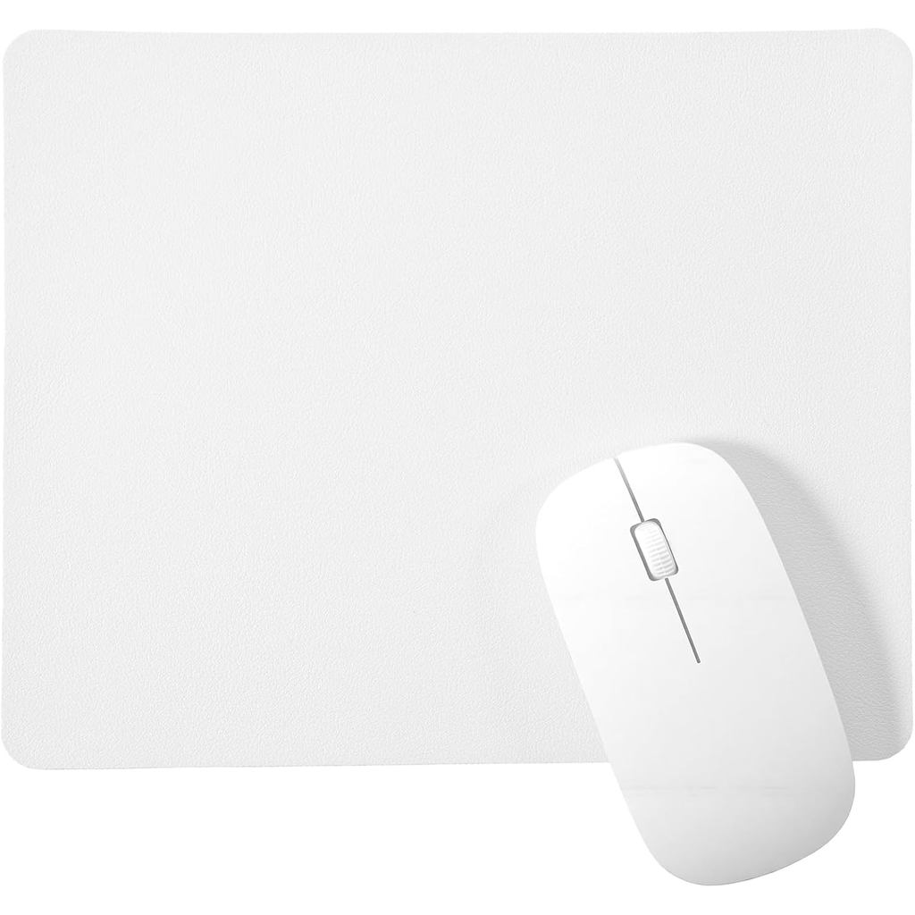 Ymapinc Mouse Pad Branco de 10x8 Polegadas, Tapete de Mouse Ultra-Fino com Base Antiderrapante para Jogos em Computador,