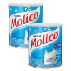 Kit 2 Leite em Pó Molico Desnatado Lata 280g