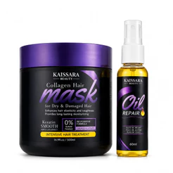 Kit Máscara Collagen 500g + Óleo Kaissara Beauty – Hidratação e Reparação Capilar