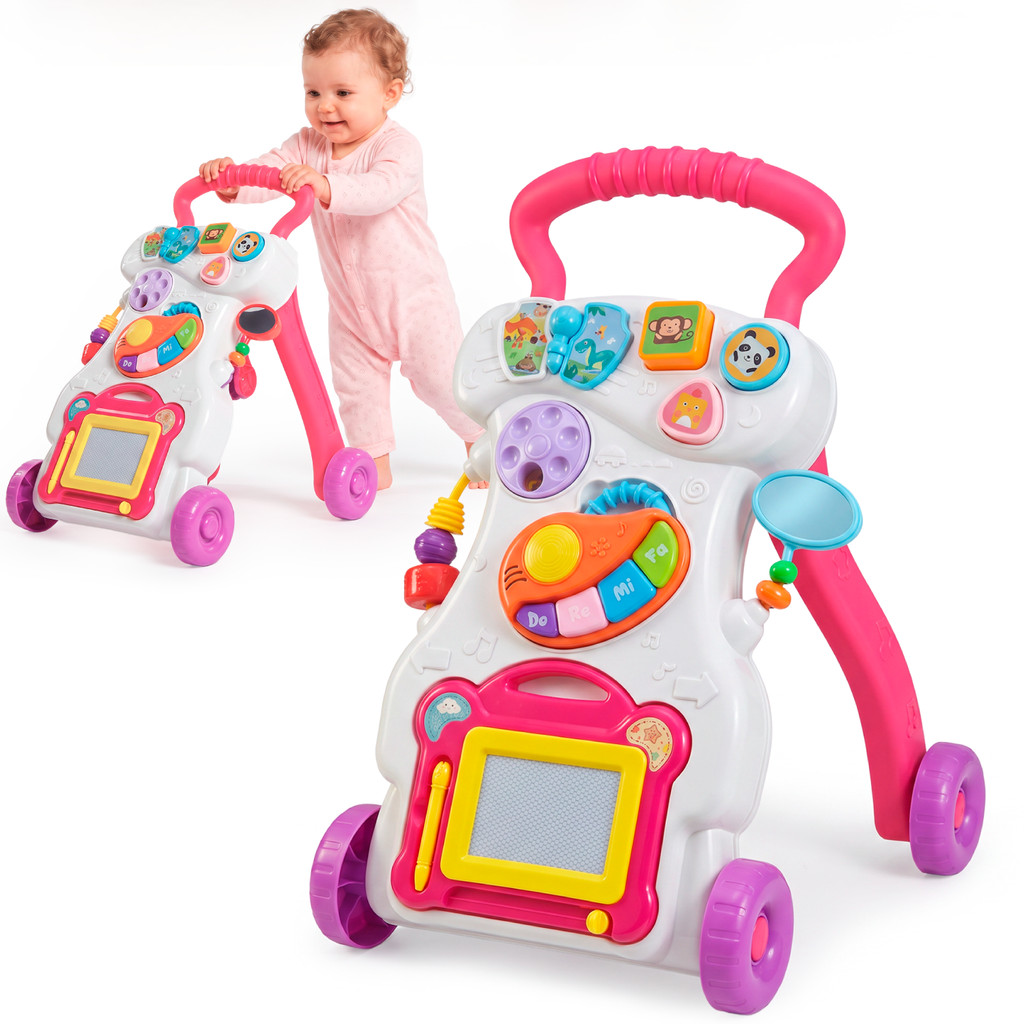 Andador Infantil De Empurrar Didático Piano Musical Primeiros Passos Brinquedo E
