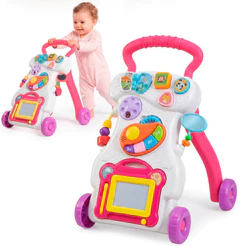 Andador Infantil De Empurrar Didático Piano Musical Primeiros Passos Brinquedo Educativo Interativo Para Bebê