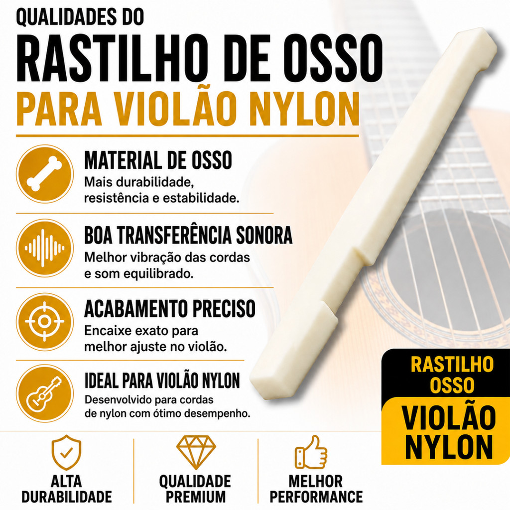 Rastilho de Osso Smart para Violão Nylon Premium · foto 2