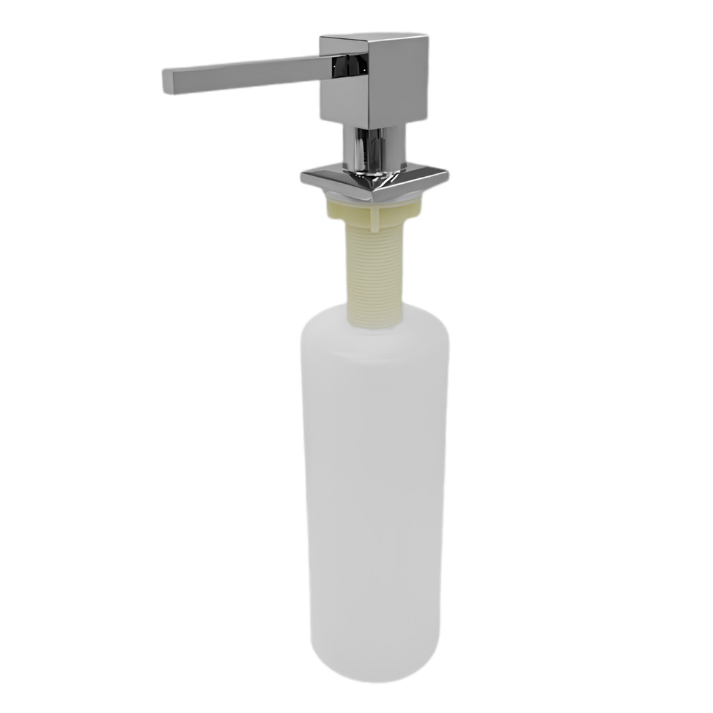 Dispenser Dosador Embutir Aço Inox Quadrado Cromado 500ml