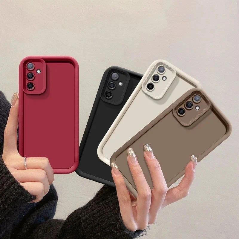 Capa de Telefone para Samsung A17 A07 Galaxy A06 A26 A36 A56 A16 A55 A35 A25 A15, Proteção à Prova de Choque, Capa Fosca