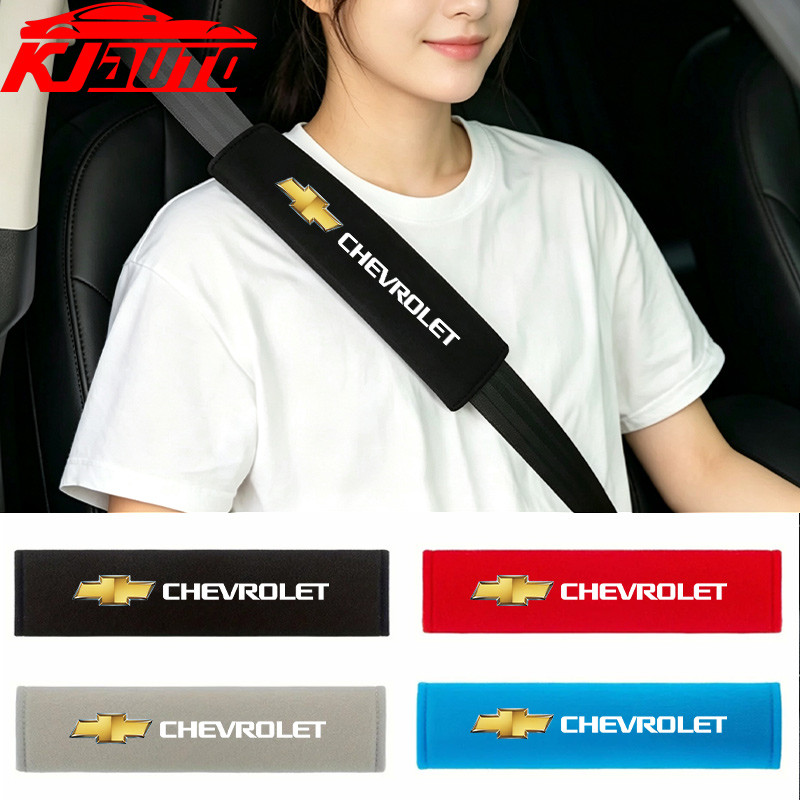 2 Peças Capas De Cinto De Segurança De Carro Chevrolet Almofadas De Ombro Macias De Pilha Curta Para Aliviar A Pressão D