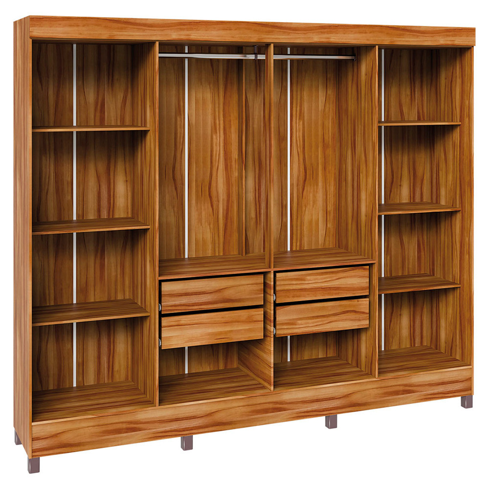 Guarda-Roupa Dubai em MDF 8 Portas 4 Gavetas Sergilar — imagem 2 de 2
