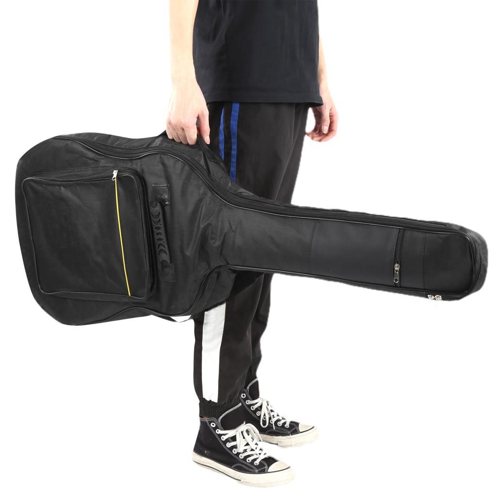 Bolsa para guitarra à prova d\'água com zíper de algodão pano oxford tamanho completo 41 polegadas suprimentos para