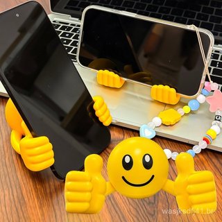 Suporte Para Telefone 4Psc Smiley Face-Tablets Celular Criativo E Engraçado Preguiçoso Giratório Polegar-Enfeites De Mes