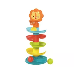 Brinquedo Educativo Bebê Torre Espiral 3 Bolinhas Chocalho Cesta Interativa Slide Maxi Baby