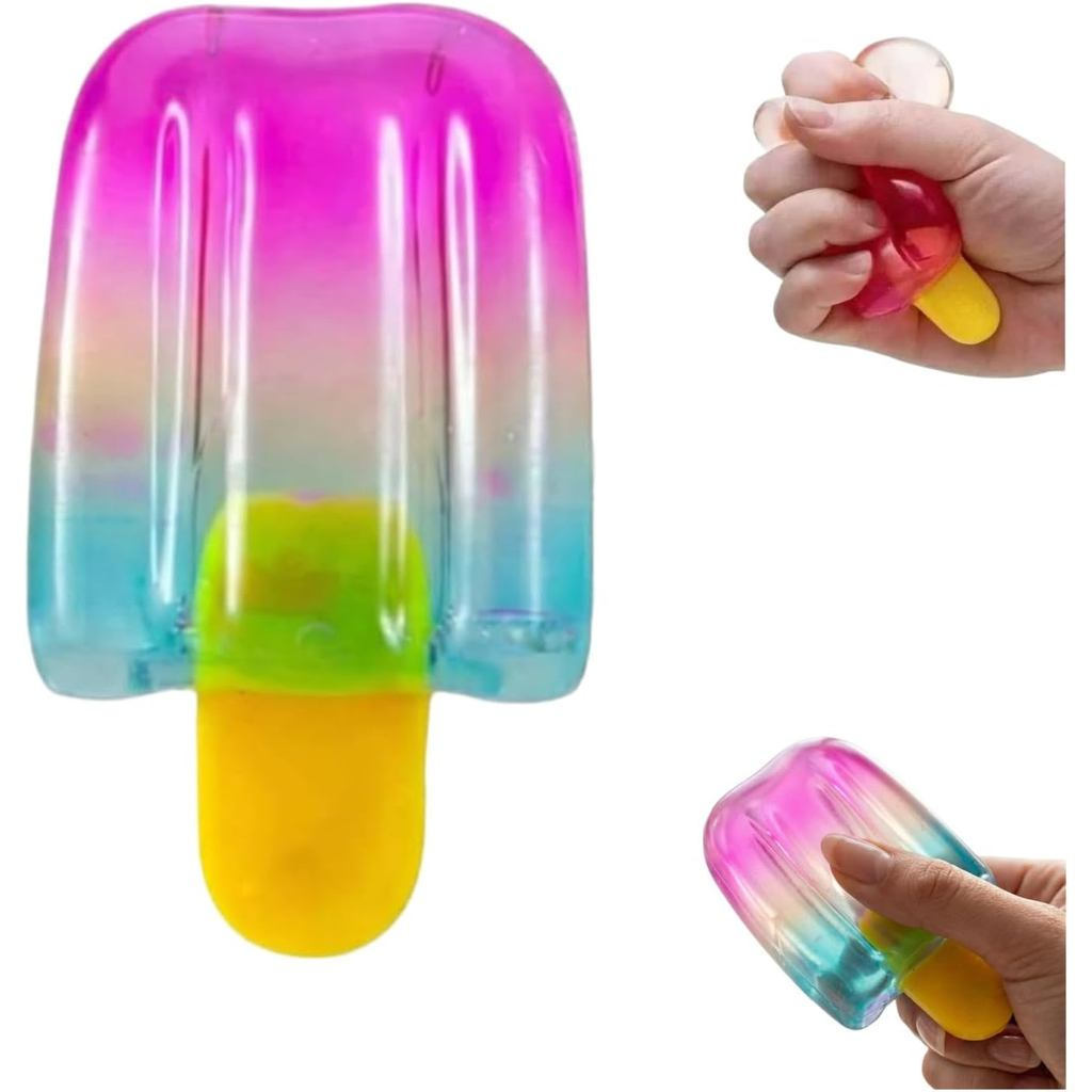 Brinquedo macio em forma de sorvete, brinquedo antiestresse em forma de sorvete, brinquedo sensorial macio para alívio d